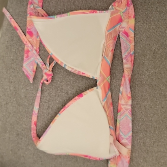 EUC Victoria's Secret Bikini Halter Neon Top size Small - Picture 2 of 5